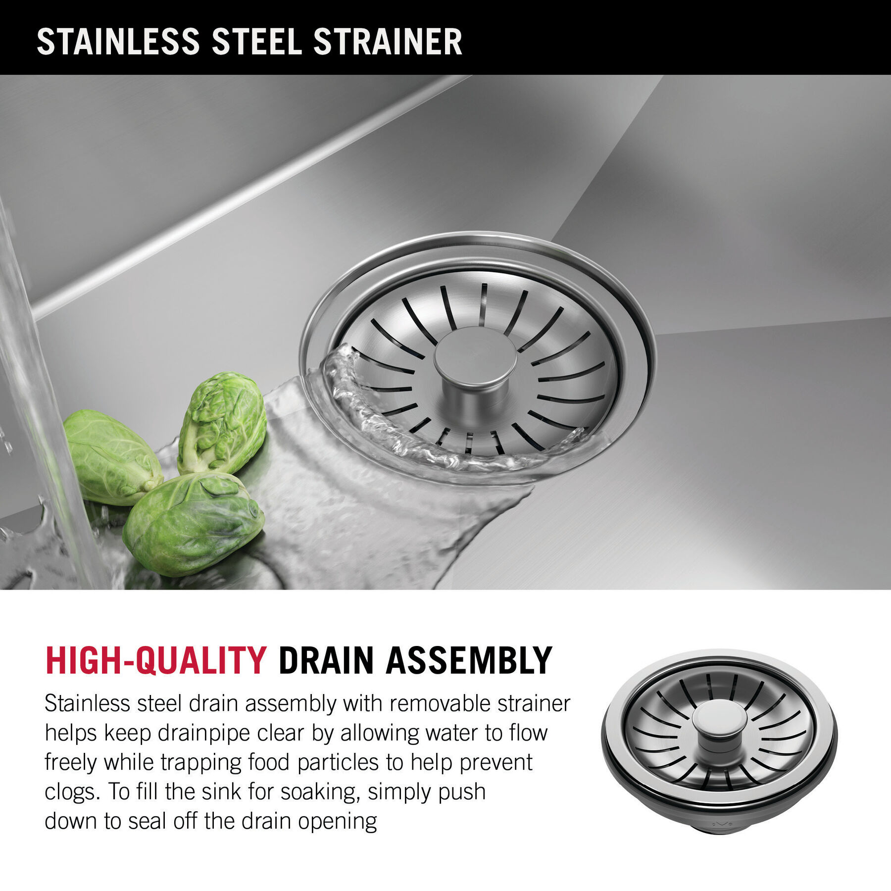 24” Undermount Stainless Steel Single Bowl Laundry Utility Kitchen Sink with Accessories, image 2